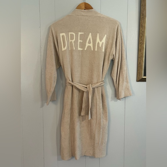 Barefoot Dreams CozyChic Ultra Lite Dream Robe in Driftwood/Grey color; size XS - Picture 6 of 12